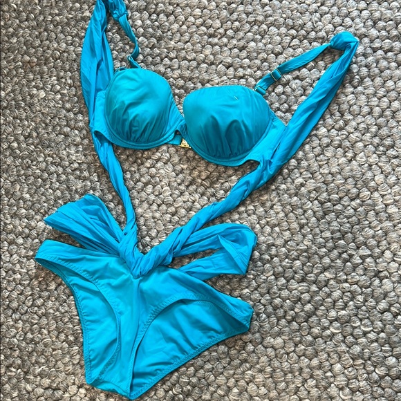 Agent Provocateur “Knickers Forever” Bright Blue Monokini Swim